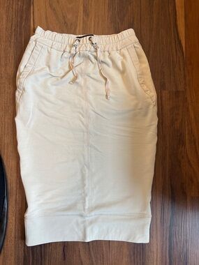 Tom Ford Cream Drawstring Pencil Skirt